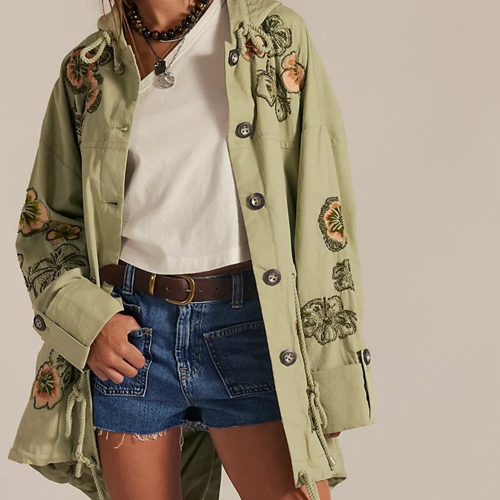 NEW $328 Free People We The Free Davy Jones Parka Jacket XL